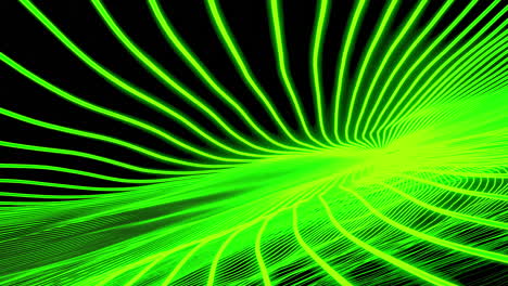 abstract neon green lines on black background