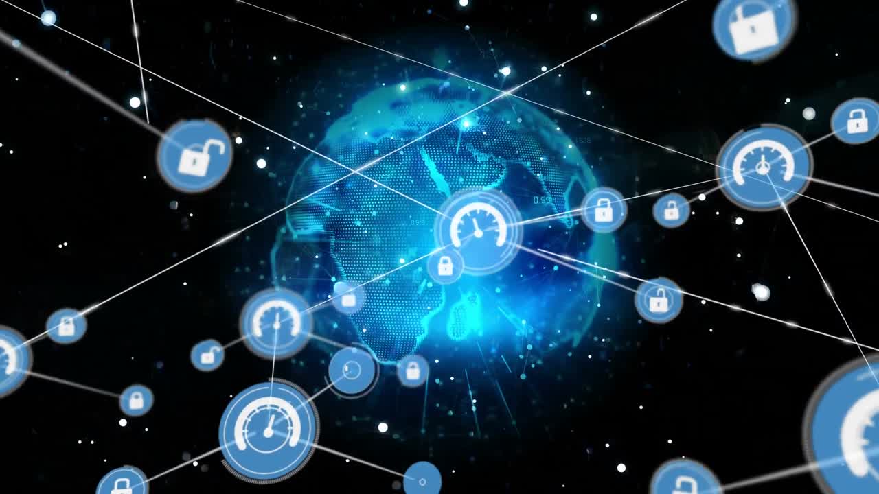 디지털 글로브와 함께 움직이는 커 ⁇ 터와 디지털 데이터