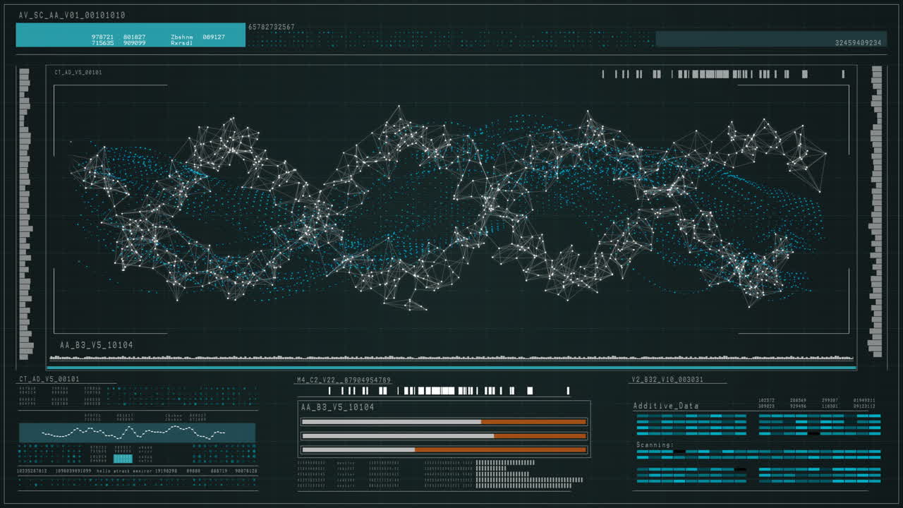 digitaal gegenereerde dna-structuur