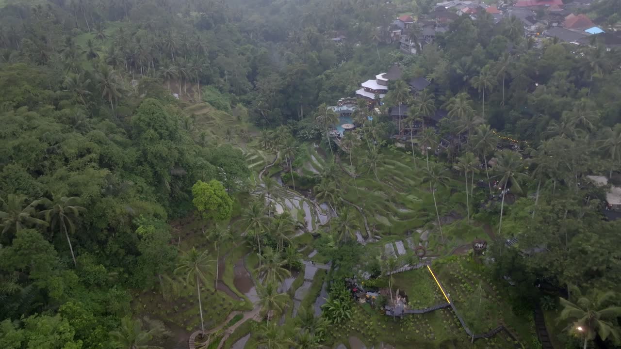 Alas Harum, filmed with a drone on a rainy day