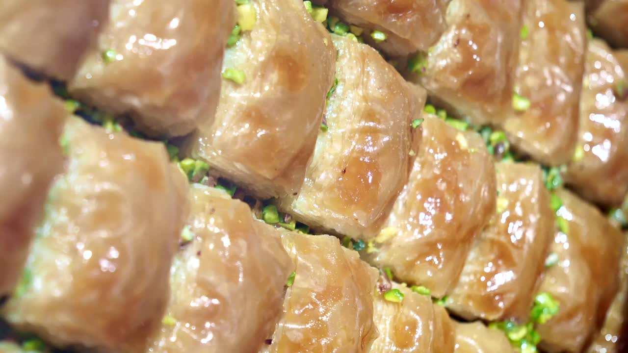 un primer plano de la baklava