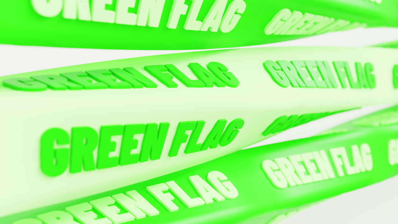 추상적인 녹색 발 디자인