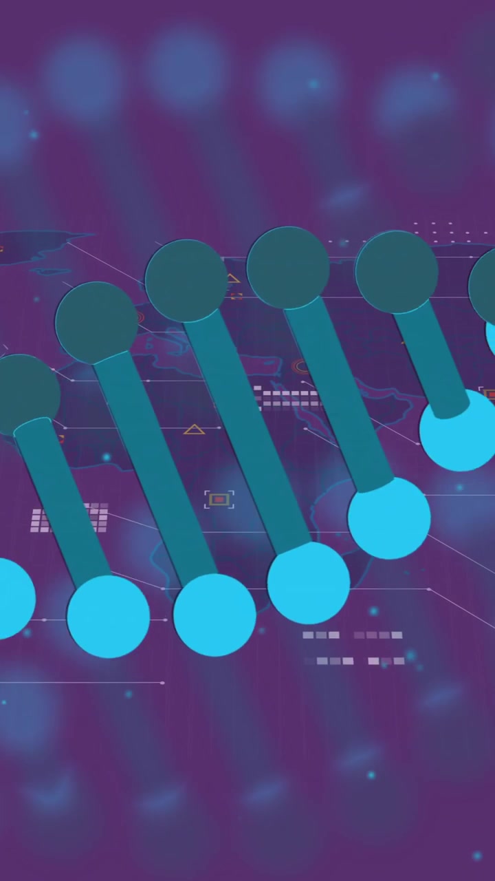 Animation of dna strands and data processing