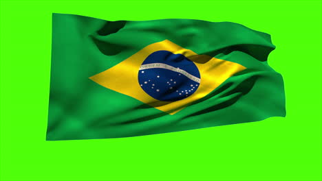 Bandera-Nacional-De-Brasil-Ondeando-En-La-Brisa