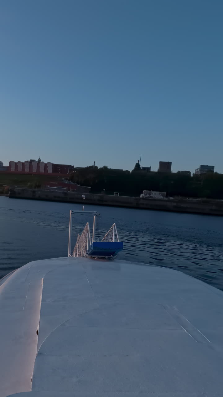 View from a boat on a river