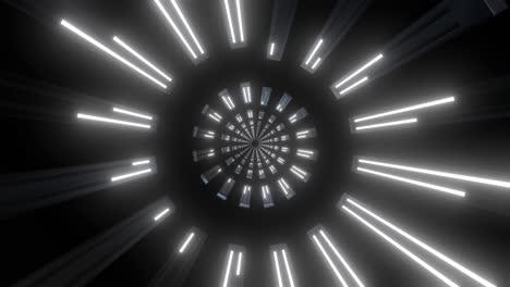 abstract futuristic tunnel with neon lights