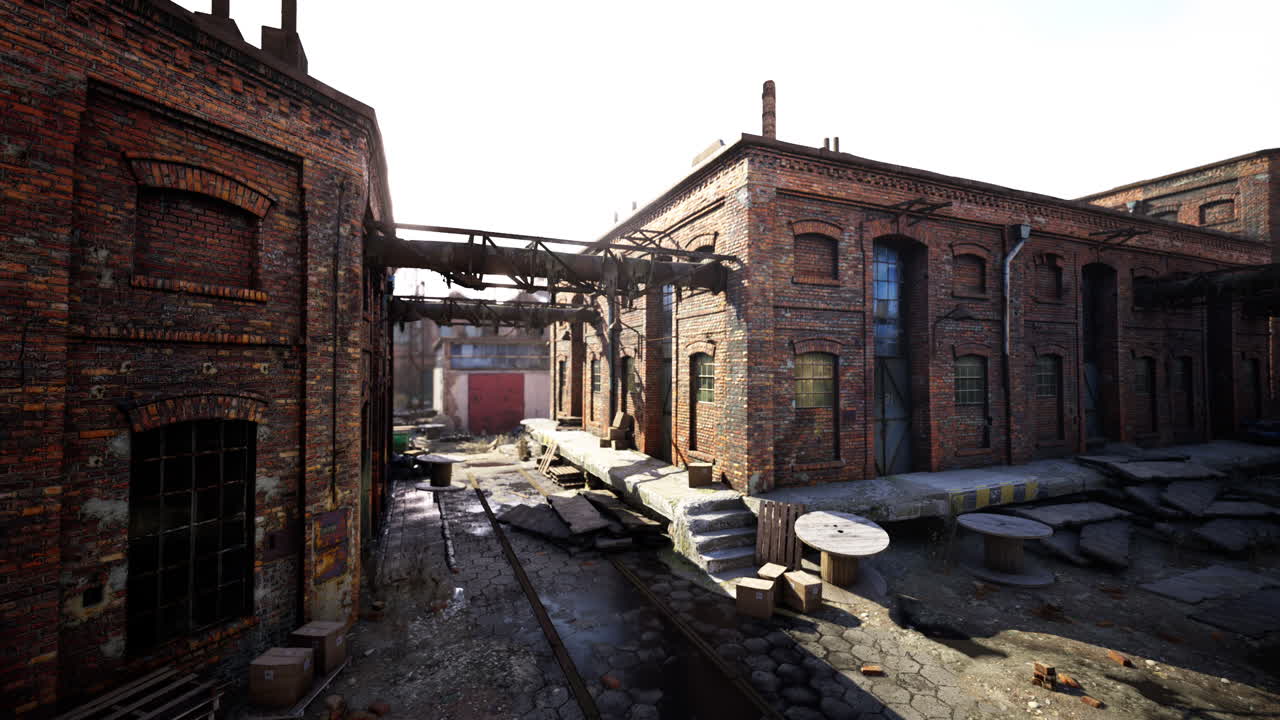 오래된 공장 건물에 위치한 현대적인 로프트 스타일의 사무실