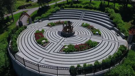 cullen central park circular monument of remembrance in whitby, canada