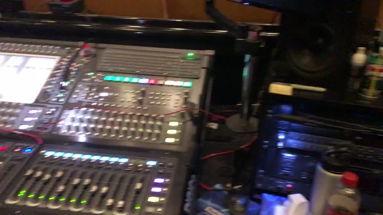 filmando un programa de producción en el escenario