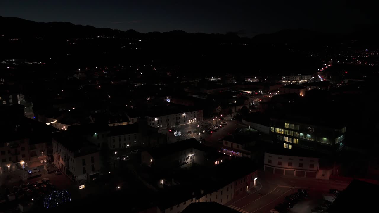 Malo di notte in provincia di Vicenza, Italia