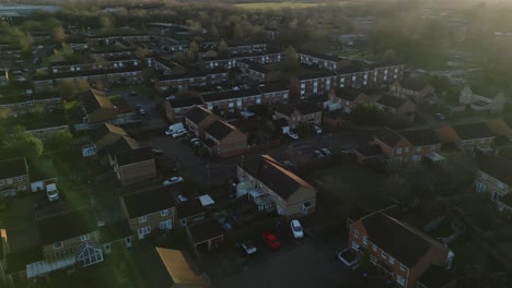old british town during sunset