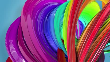 abstract seamless background with multicolored ribbons. rainbow stripes are moving in a circle and twisting. 32