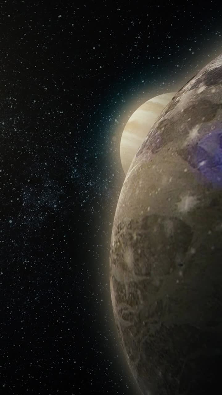 júpiter y un planeta lejano en la vía láctea