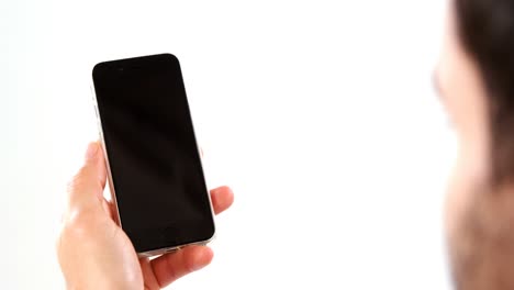 man using mobile phone