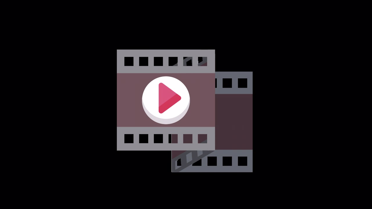Animerad filmremsa med uppspelningsikon
