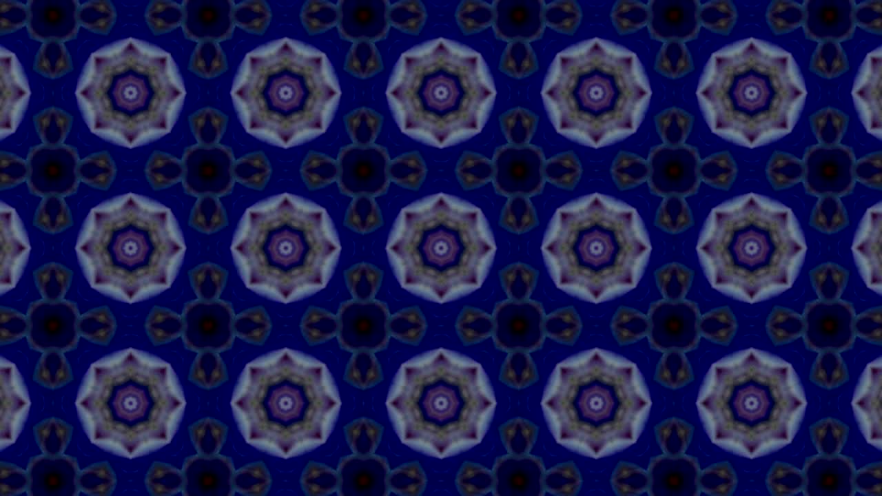 movimiento de caleidoscopio: círculos geométricos y formas de estrellas