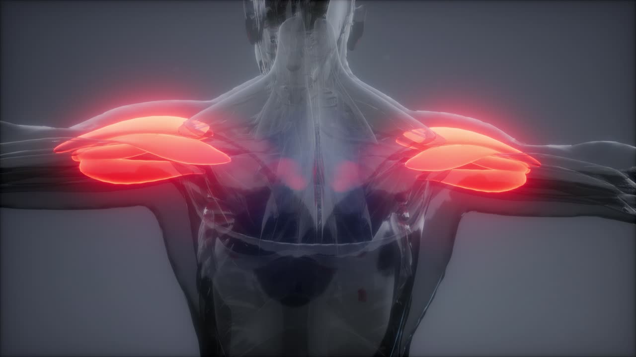 선택된 근육 해부학 지도