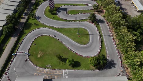 vista aérea de la pista de go-kart