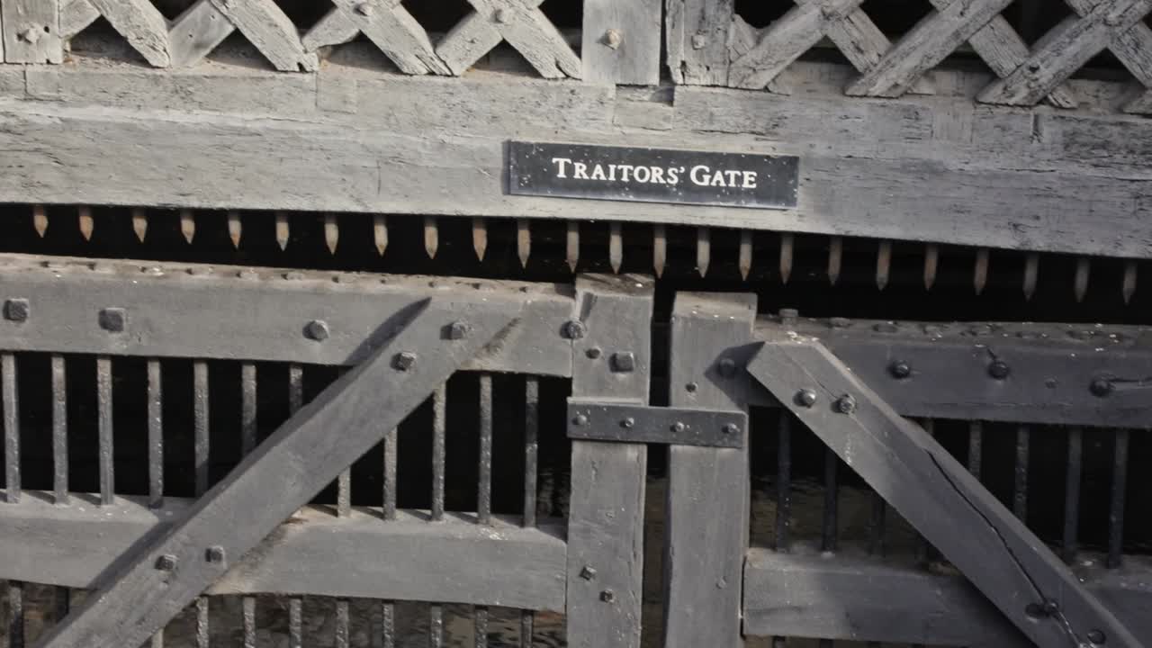 Close up of Traitors gate sign of the St