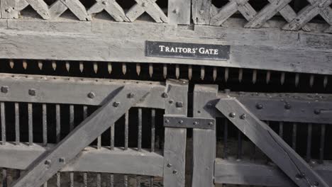 close up of traitors gate sign of the st