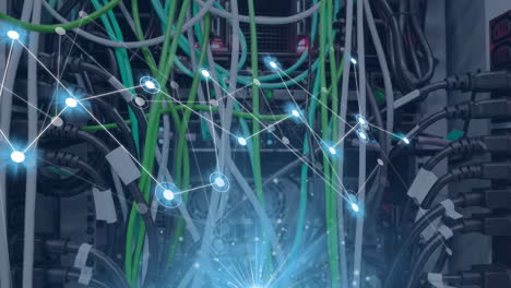animazione dell'elaborazione dei dati su server informatico