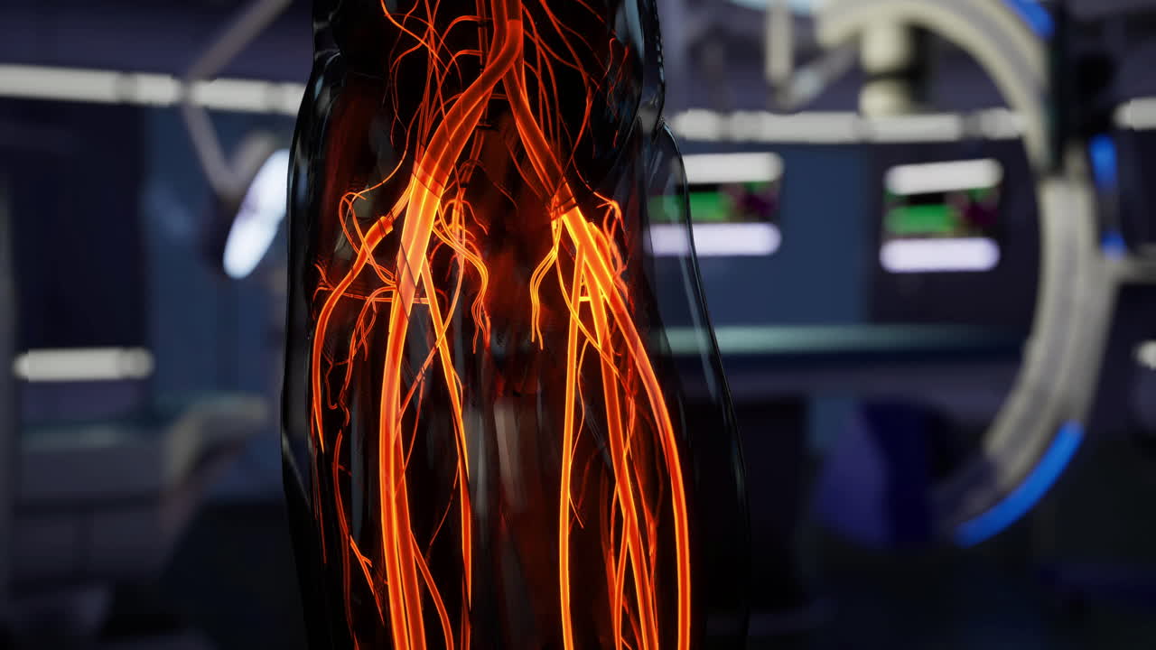 Blood vessels veins and arteries in a medical setting