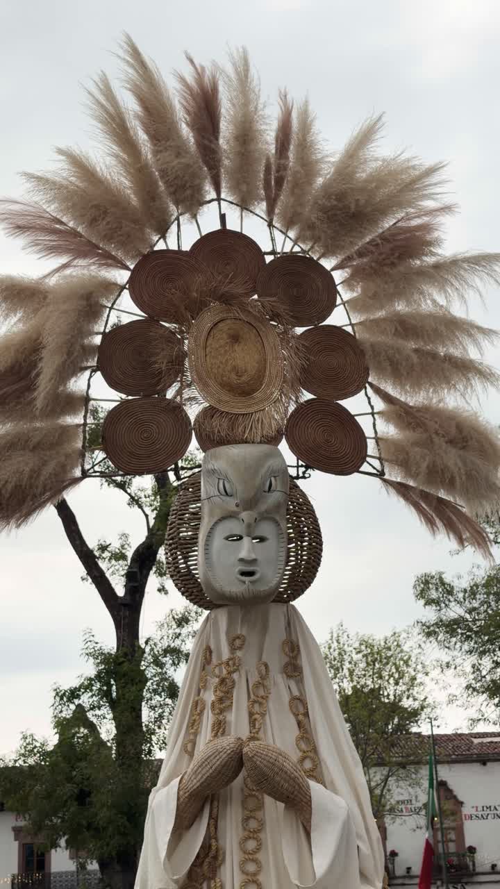 Handcrafted sculpture in Patzcuaro's center, showcasing artisanal culture