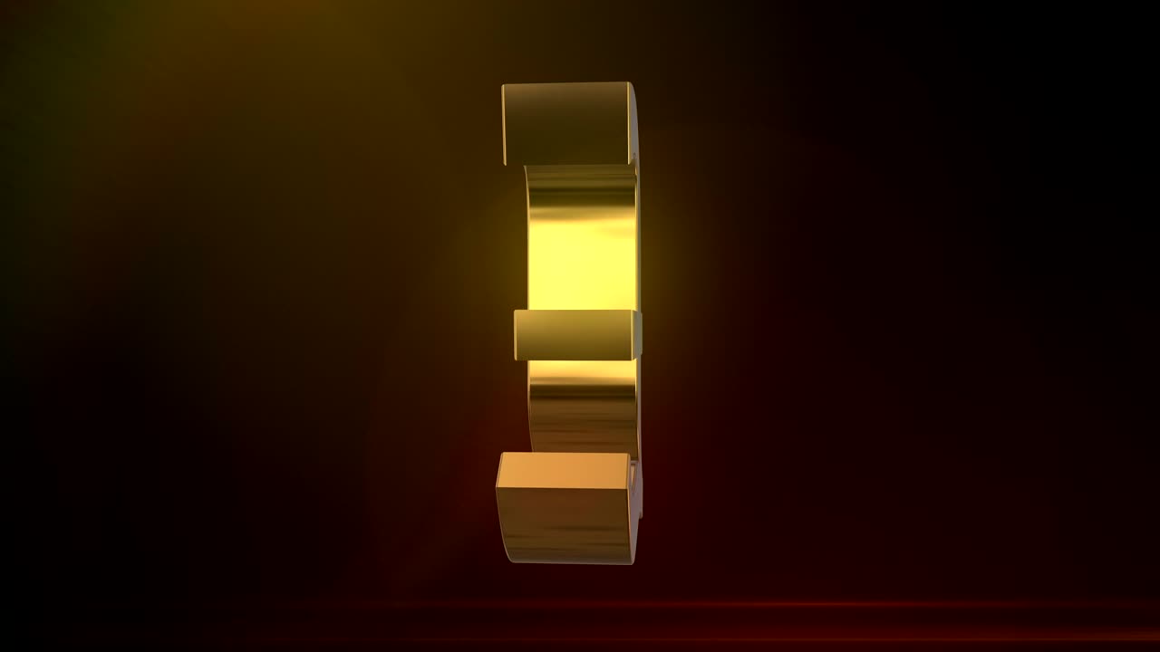 Shiney Spinning British Pound Sign