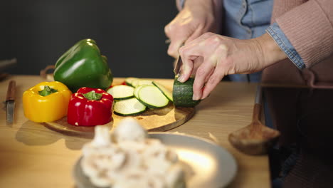 preparing vegetables