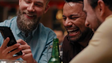 meeting with group of friends in the pub