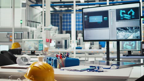 Display In Empty Photovoltaics Factory Monitoring System Performance