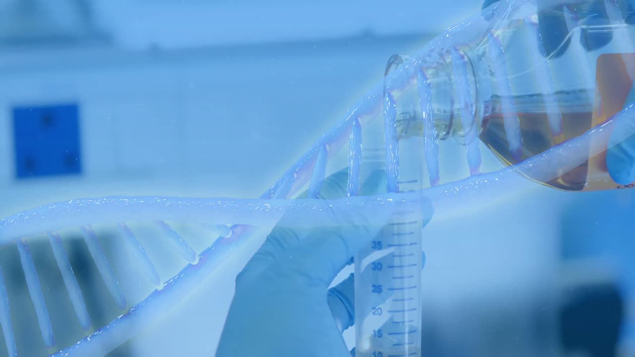 研究室で働く医療従事者に対するdna構造の回転