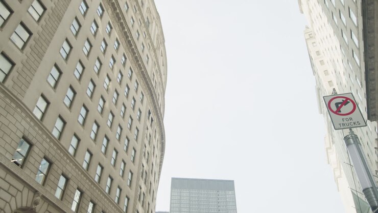 Skyscrapers in the Financial district in New York City