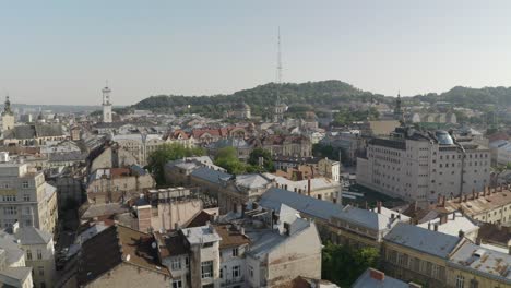 una vista aérea de lviv, ucrania