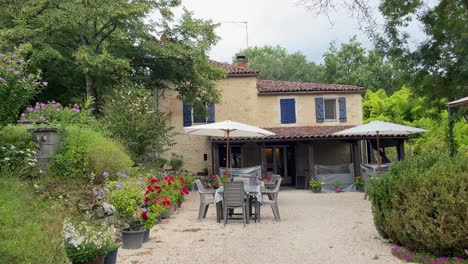 panoramic view of a traditional countryside villa in southern france