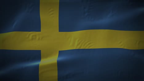 sweden flag waving in the wind with high quality texture in 4k national flag of sweden swedish flag