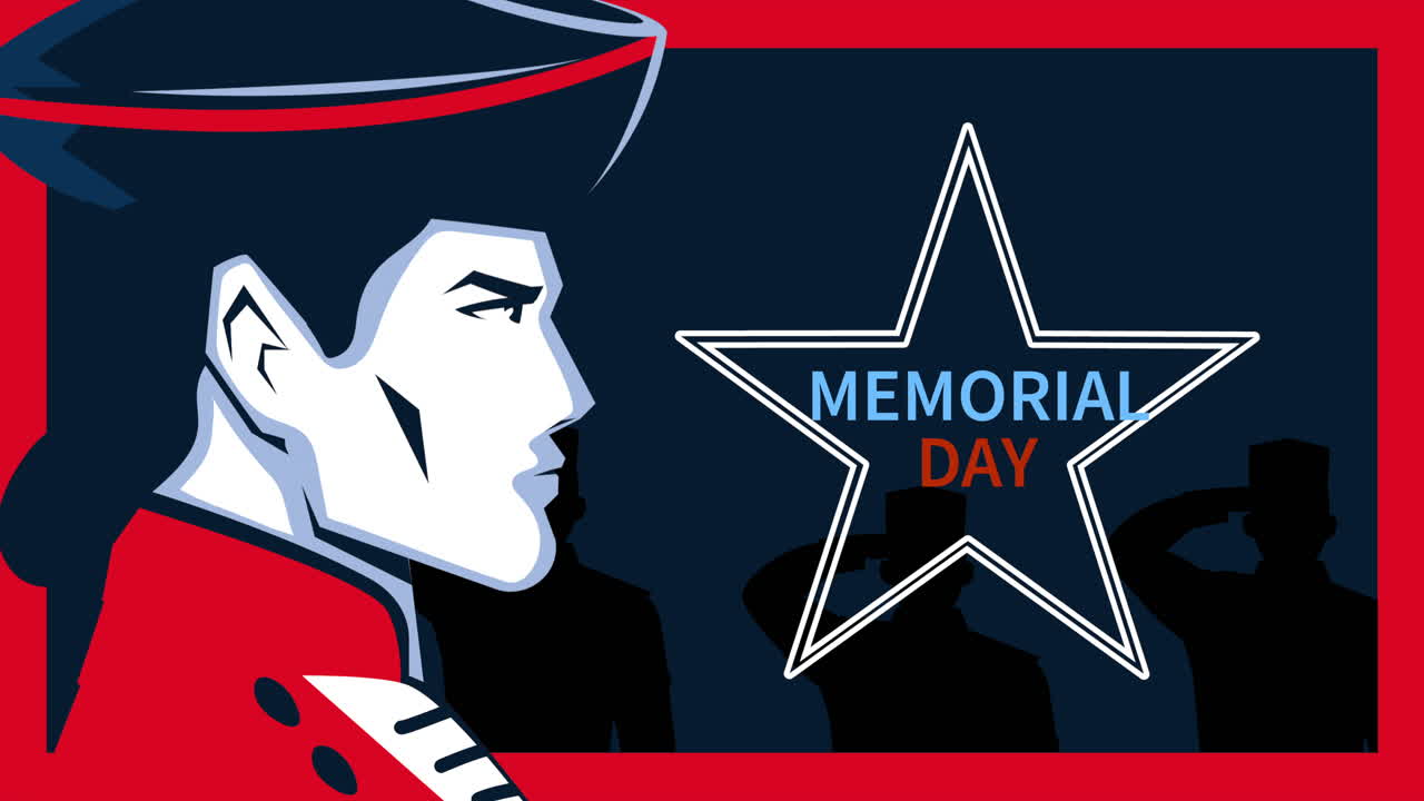 행복한 기념일은 은 군인과 함께 별을 쓰고 있습니다.