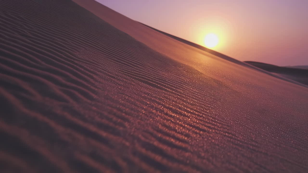Desert Sunset over Sand Dunes