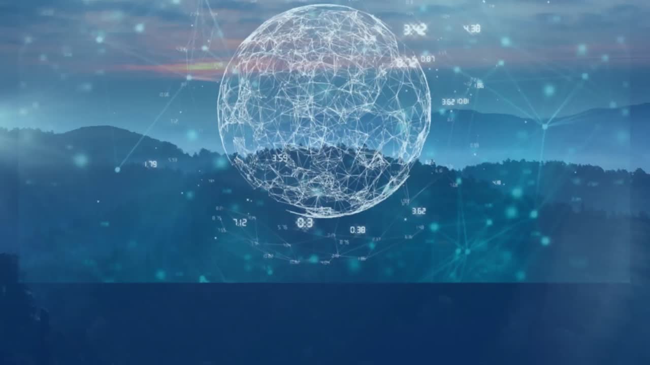 풍경에 대한 데이터 처리의 애니메이션