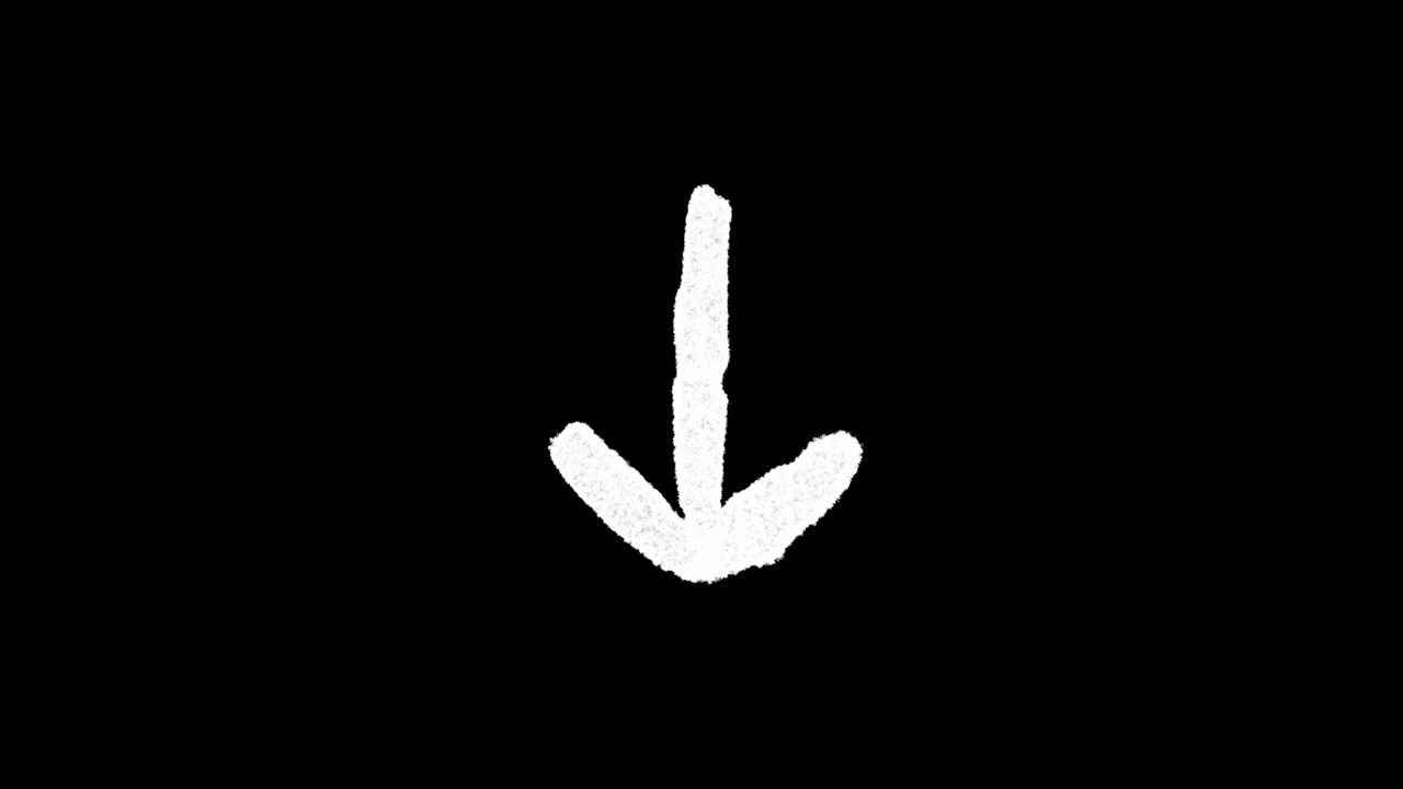 Hand Drawn Down Arrow