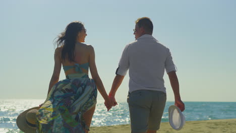 couple walking on the beach