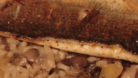 Sea-Bass-Fish-on-Chestnut-Mushroom-Risotto