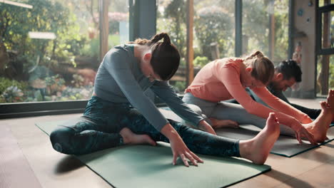 yoga stretching class