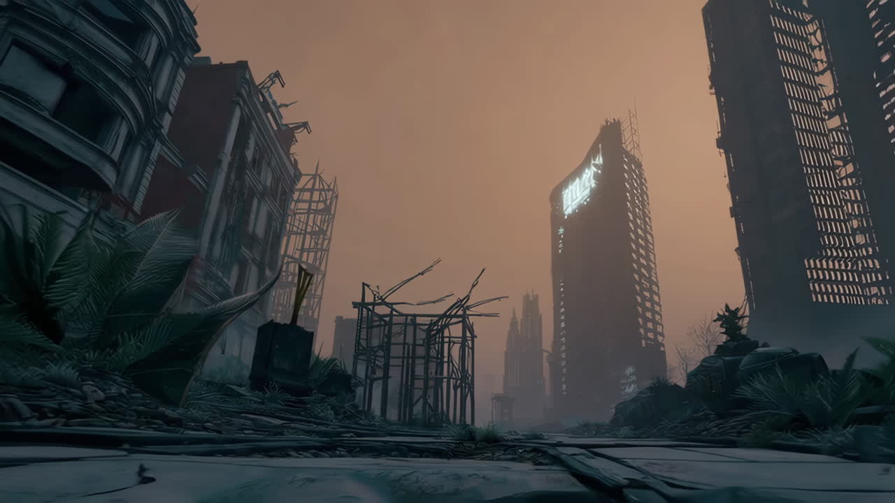 el paisaje urbano post-apocalíptico