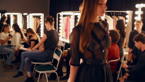 fashion show backstage