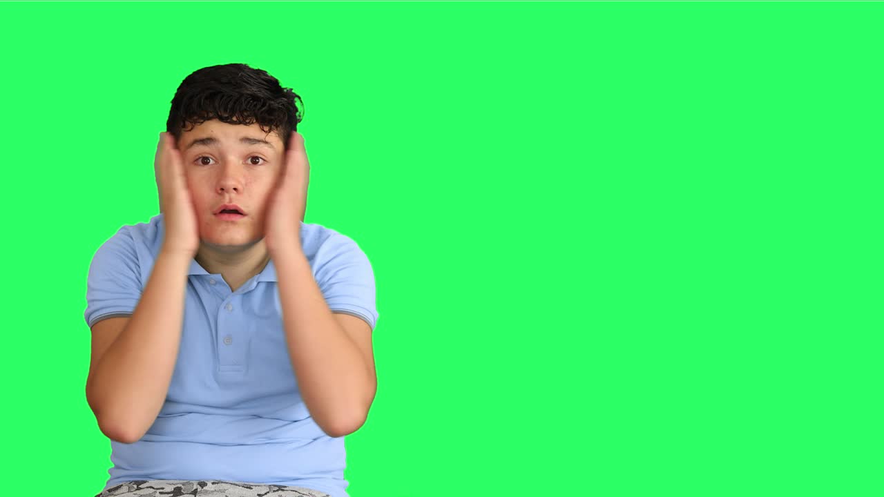 십대 소년은 충격, 놀라움, 반응, 얼굴, 감정에 반응합니다.