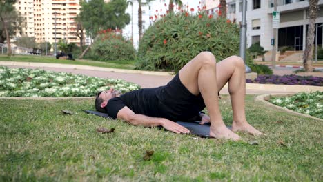 working out at the park