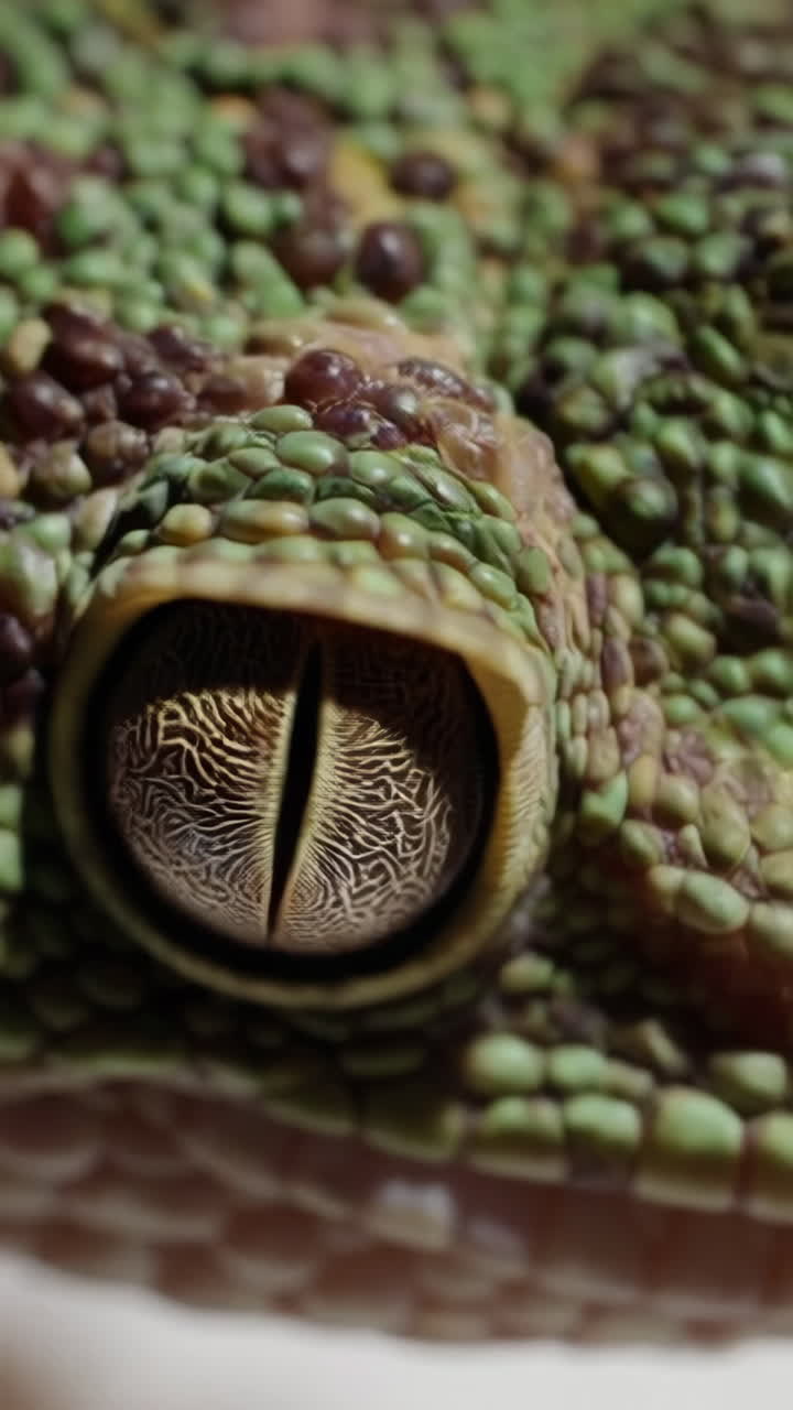 Close-up of a Gecko's Eye and Face