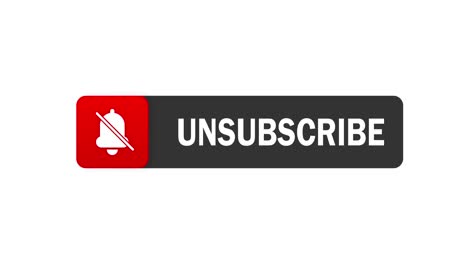 text box and unubscribe button template with the notification bell icon. motion graphics.