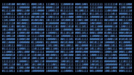 Animated binary code with zero and one numbers background